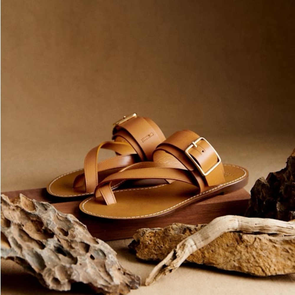 Sezane Freya Low Sandals, Size 6